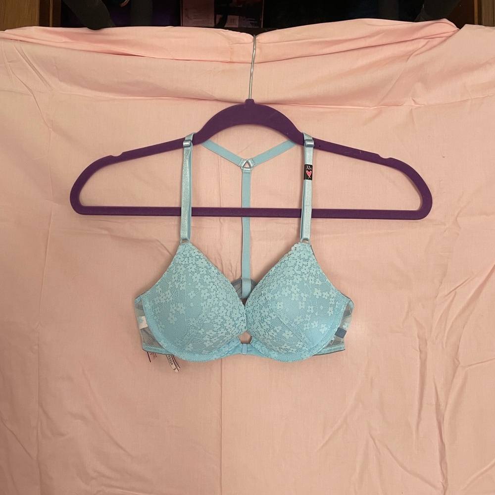 Victoria's Secret Blue Lace Bra with Underwire